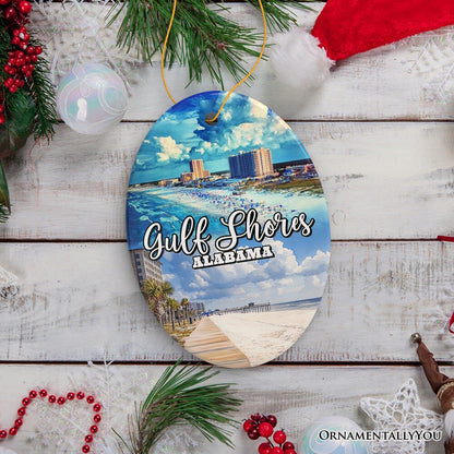 Gulf Shores Christmas Ornament, Alabama's Coastal Souvenir and Tree Decor