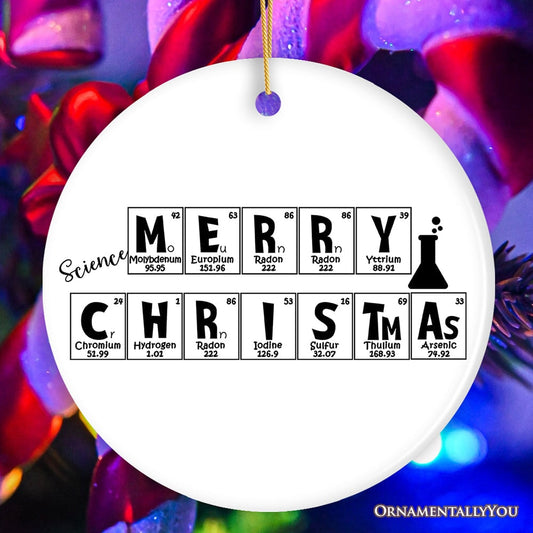 Periodic Table Scientist Christmas Ornament