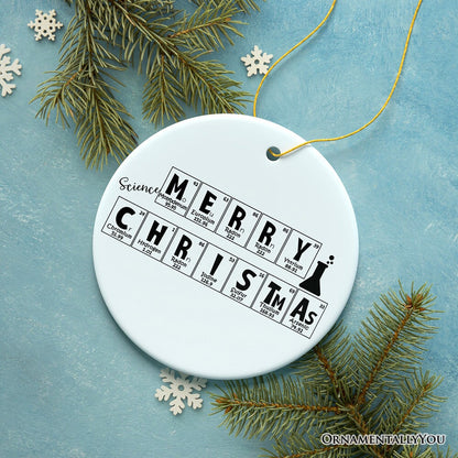 Periodic Table Scientist Christmas Ornament