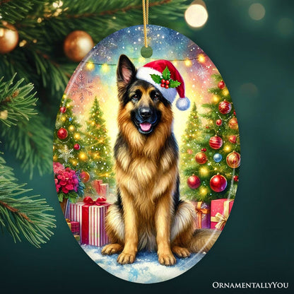Winter Wonderland German Shepherd Ornament, Gift and Decor for Cozy Christmas