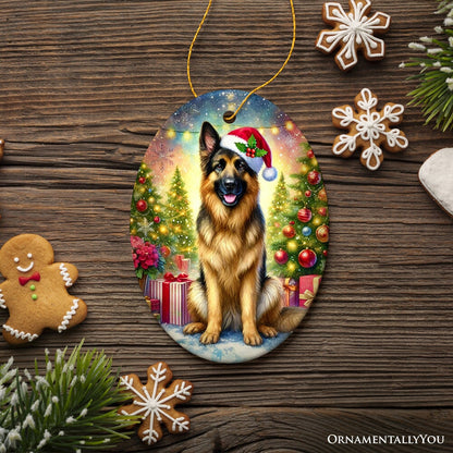 Winter Wonderland German Shepherd Ornament, Gift and Decor for Cozy Christmas