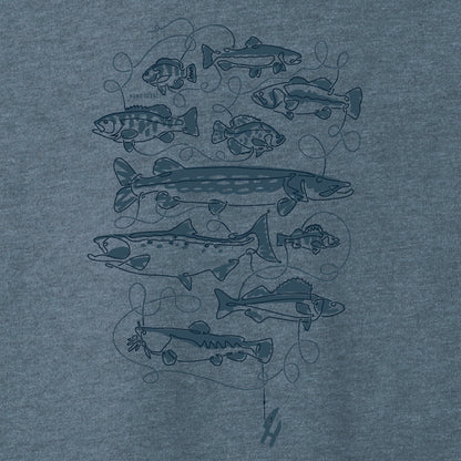 Fish on the Line - Men's/Unisex Cut T-shirt