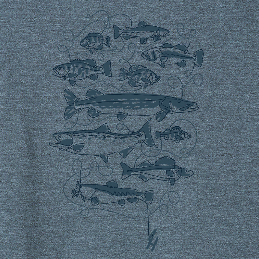 Fish on the Line - Women's Cut T-shirt