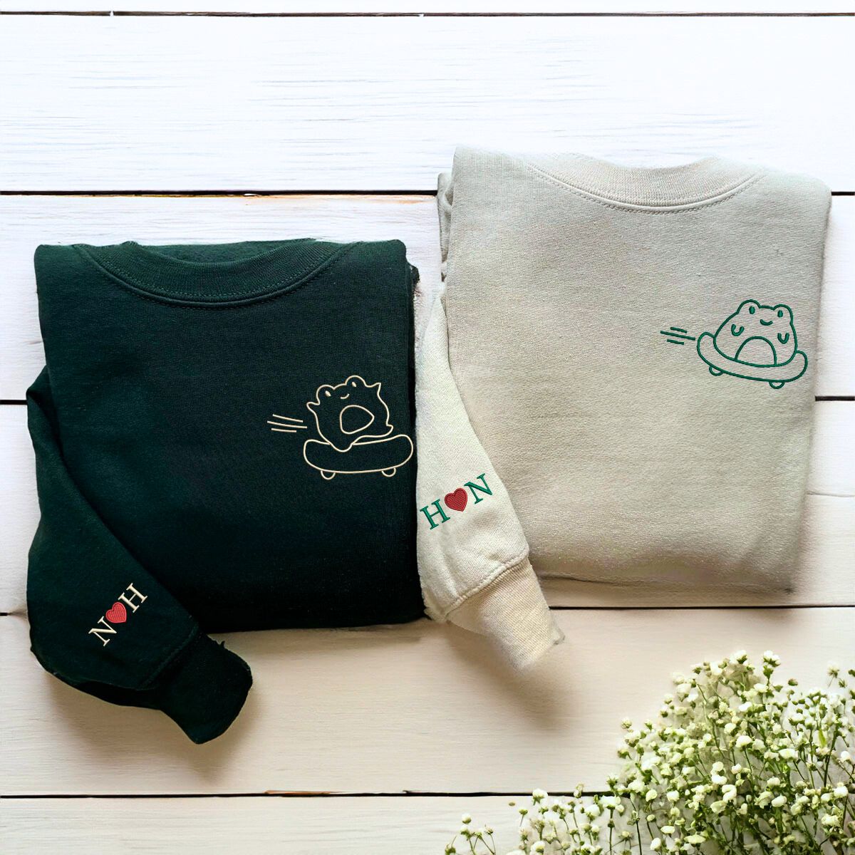 Embroidered Wild Flowers Bible Verse Sweatshirt or Hoodie