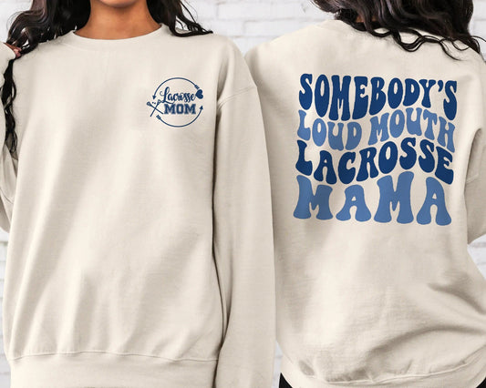 Funny Lacrosse Mom Shirt, Retro Lacrosse Shirt, Game Day Lacrosse Hoodie, Somebody's Loud Mouth Lacrosse Mama Sweatshirt, mothers day