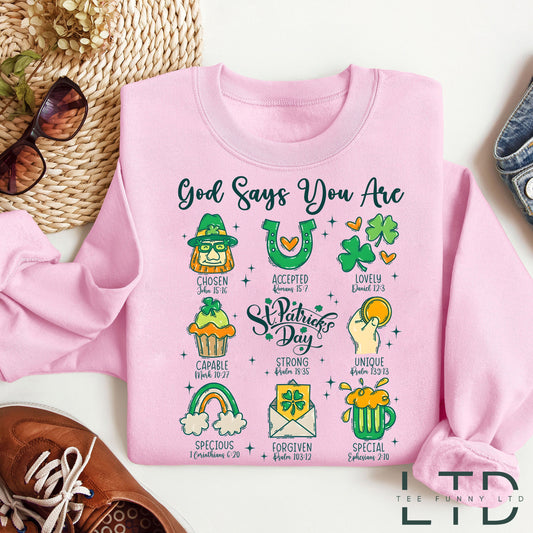 Deir Dia Is Tú Léine Lá Fhéile Pádraig,Léine Lá Fhéile Pádraig Críostúil, Véarsa Bhíobla Léine Lá Fhéile Pádraig, Faiche Phádraig,Íosa St Patricks