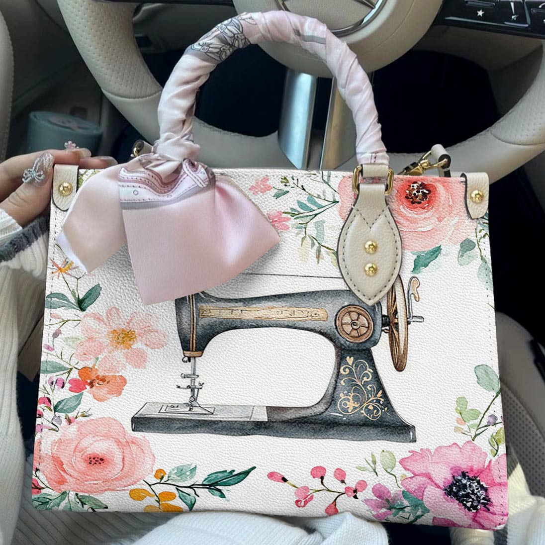 Leather Bag Petals & Needles