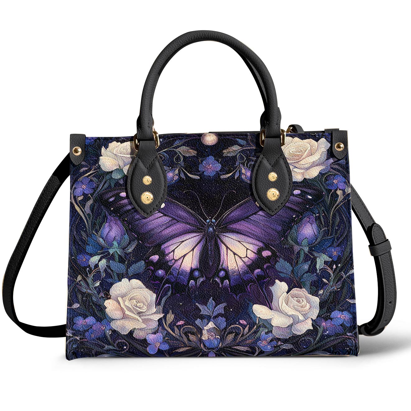 Butterfly Leather Bag Celestial Rose Garden