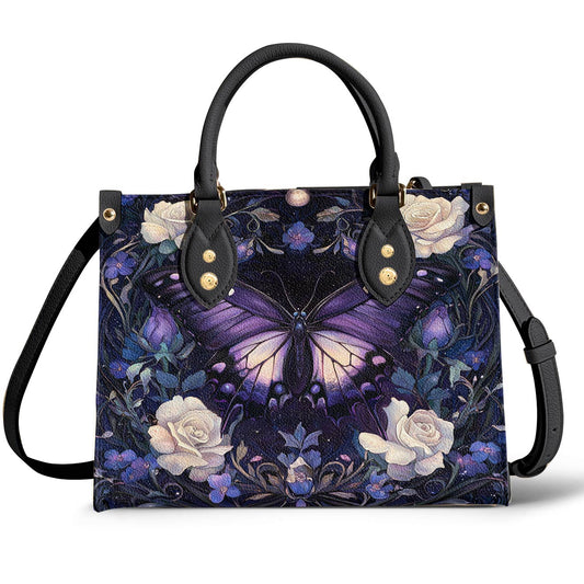 Butterfly Leather Bag Celestial Rose Garden