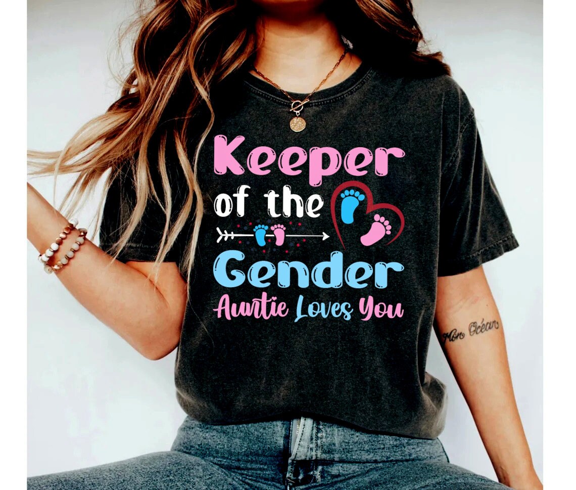 Gender Reveal Keeper Of The Gender Shirt, Keeper Of The Gender T-Shirt ...