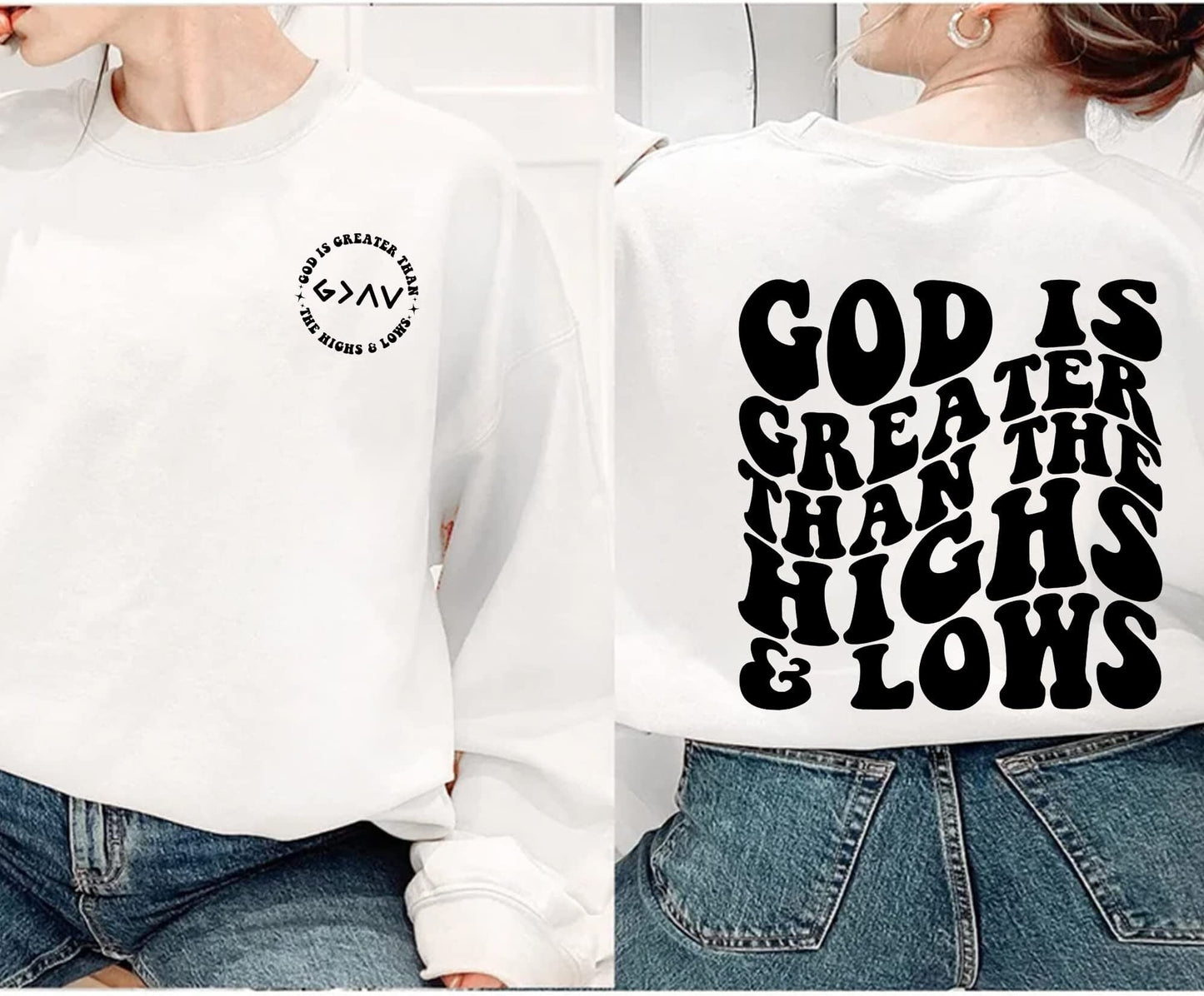 God Is Greater Than The Highs And Lows Shirt,Christian Sweatshirt,Religious Sweatshirt, Aesthetic Sweatshirt, Church Shirt, Jesus Lover Gift