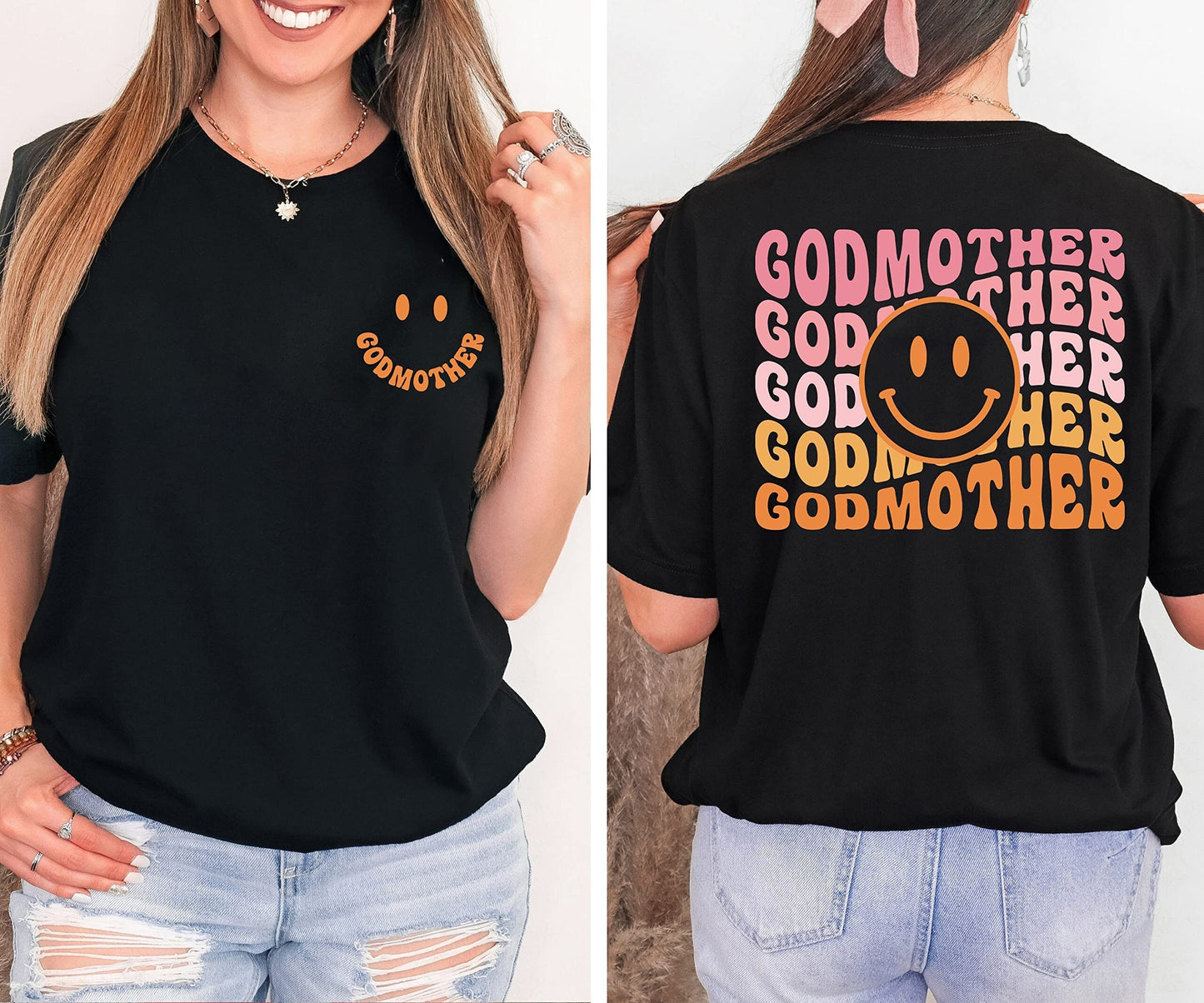 God Mother Gift, Custom Godmother With Kid Names Sweatshirt or Hoodie, God Mother Sweater, Godmother Proposal Crewneck, Mother's Day Gift