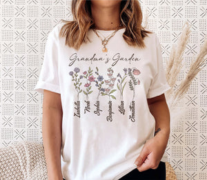 Grandma Shirt With Custom Names - Mothers Day Gift - Unique Grandma Gift - Personalized Name Birthday Gift - Grandchildren