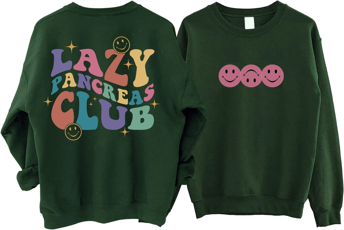 Groovy Lazy Pancreas Club Sweatshirt, Shirt For Diabetics And People With Diabetes, Gift for Diabetes, Type 1 Diabetes Shirt, Positive Gifts