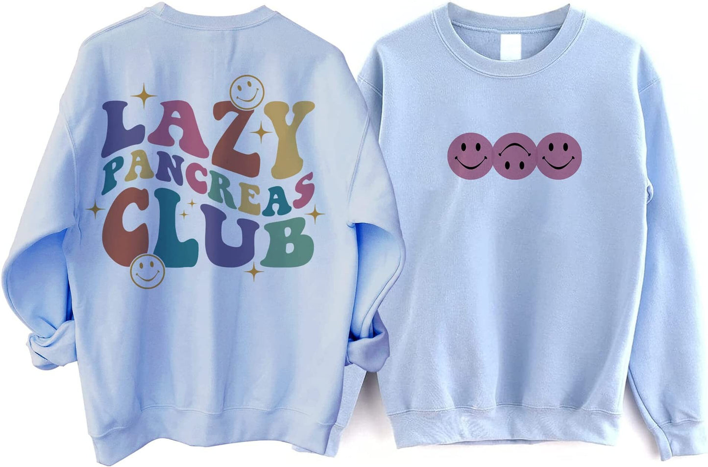 Groovy Lazy Pancreas Club Sweatshirt, Shirt For Diabetics And People With Diabetes, Gift for Diabetes, Type 1 Diabetes Shirt, Positive Gifts