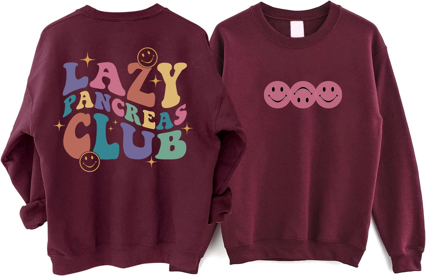 Groovy Lazy Pancreas Club Sweatshirt, Shirt For Diabetics And People With Diabetes, Gift for Diabetes, Type 1 Diabetes Shirt, Positive Gifts