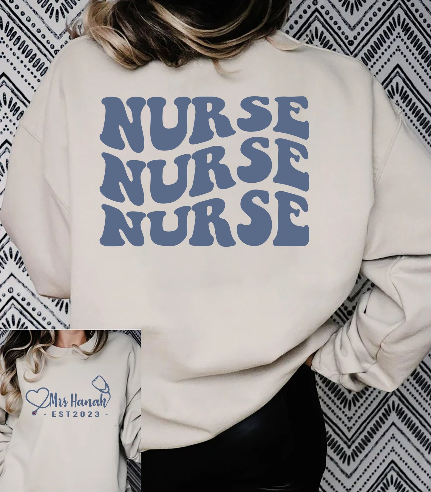 Groovy Nurse Sweatshirt, Retro Nurse Shirts, Nurse Graduation Gift, Nursing School, Nurses Week Appreciation, RN, Unisex Crewneck Sweatshirt
