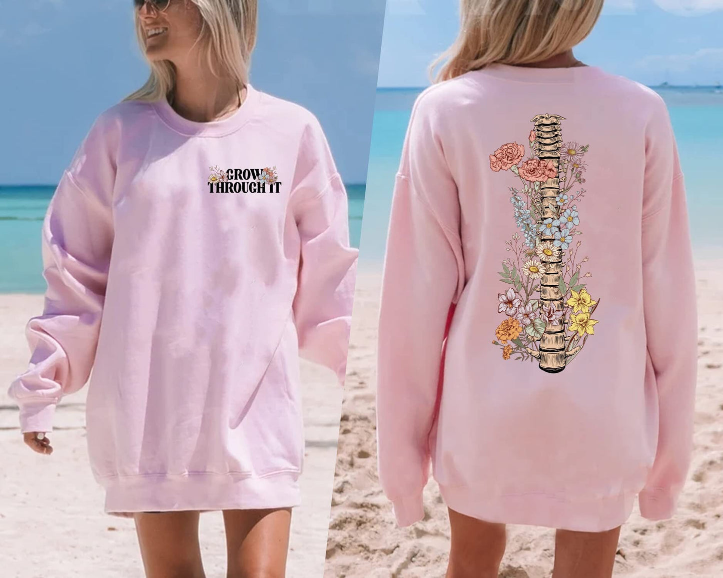 Fás Tríd Geansaí, Léine Spreagtha, Fás Trí Gheansaí, Léine Meabhairshláinte, Léine Chnámharlach Bláthanna, Geansaí Bean Plandaí