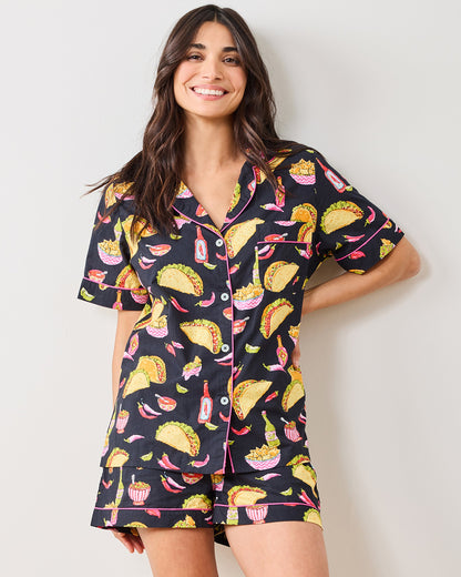Guac On - Short Pajamas Set - Lava Rock