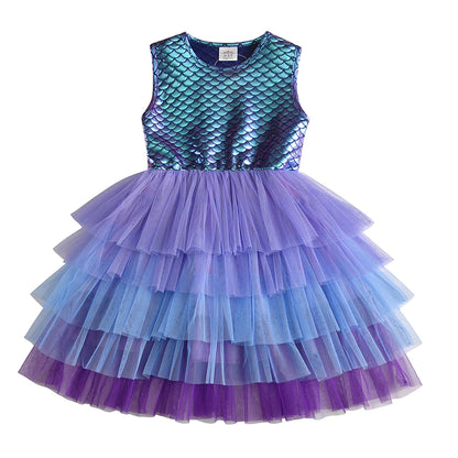Baby Girls Dresses Summer Sleeveless Tulle Dress for Girls Kids Princess Party Costumes Cartoon Dresses for Children