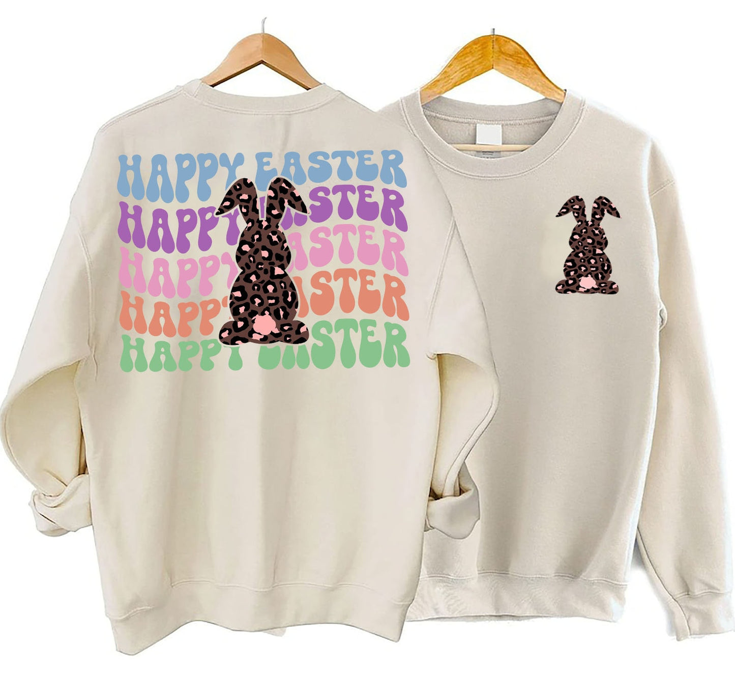 Happy Easter Shirt, Retro Easter Shirt, Rabbit Lover Gift, Easter Egg Hunt, Easter Chicks Shirt, Comfort Colors® Happy Easter Graphic Shirt