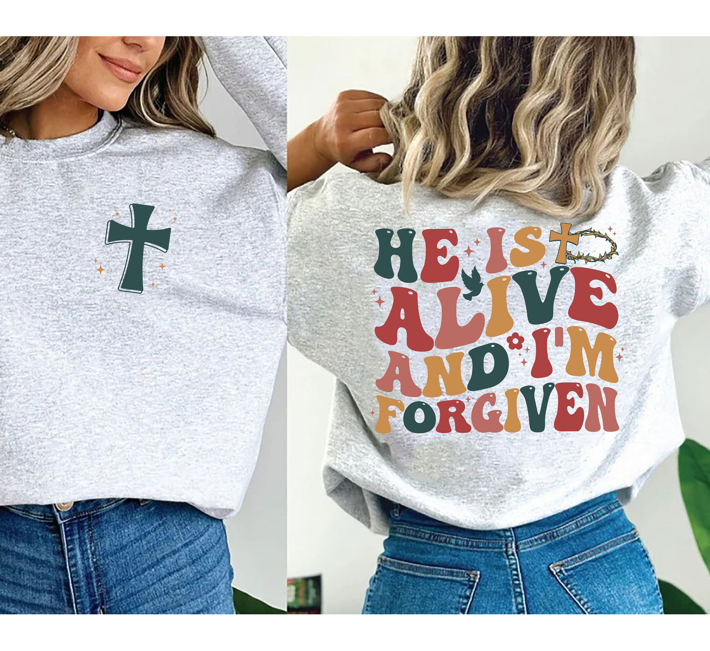He Is Alive And Im Forgiven Sweatshirt, He is Risen Shirt, Easter Christian,Christian Inspirational,A Lot Can Happen in 3 Days, Faith TShirt