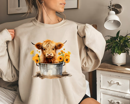 Geansaí Bó Highland, Sweatshirt Bó, Léine Boda, Bó Le Bláthanna, Léine Thiar, Léine Tíre, Léine Bó, Léine Cloigeann Bó