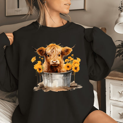 Geansaí Bó Highland, Sweatshirt Bó, Léine Boda, Bó Le Bláthanna, Léine Thiar, Léine Tíre, Léine Bó, Léine Cloigeann Bó