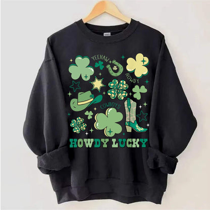 Not Lucky Simply Blessed Roman 47-8 Shirt, Bible Verses Sweatshirt, Patrick Doodles Sweatshirt, Leopard Saint Patrick Day Sweatshirt 1