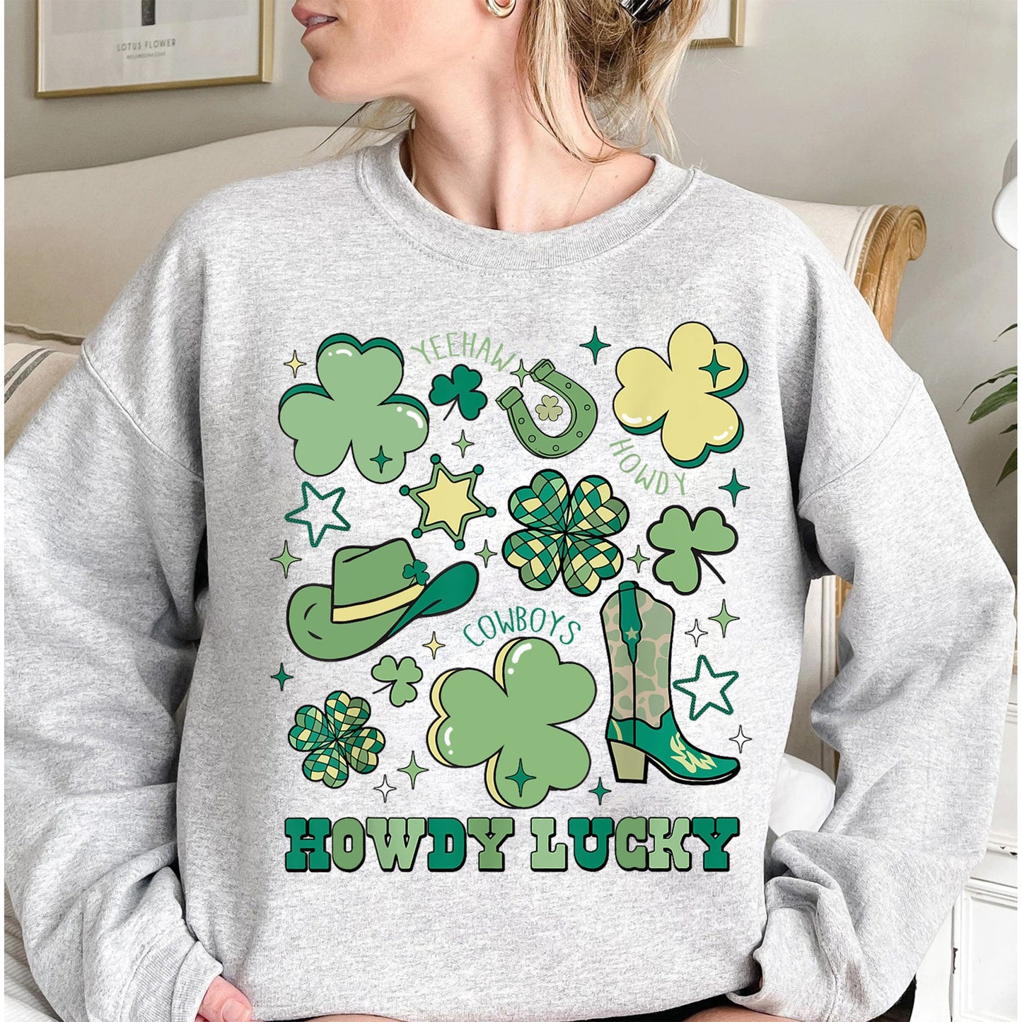 Not Lucky Simply Blessed Roman 47-8 Shirt, Bible Verses Sweatshirt, Patrick Doodles Sweatshirt, Leopard Saint Patrick Day Sweatshirt 1