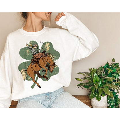 Geansaí Naomh Pádraig, Léine Buí Buí, Geansaí Bó Seamróg, Léine an Deiscirt, Sweatshirt an Iarthair, Bronntanas Coworker