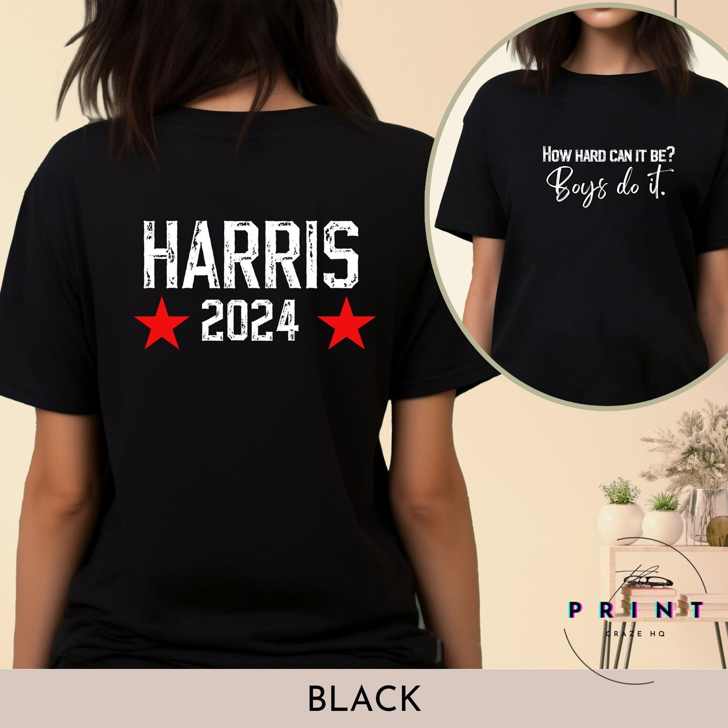 How hard can it be Boys do it, Harris 2024, Kamala Harris for president shirt, Madam President Tee, Kamala Rally Shirt, President tee 2024