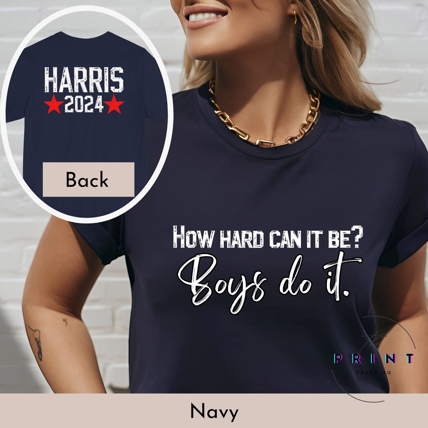 How hard can it be Boys do it, Harris 2024, Kamala Harris for president shirt, Madam President Tee, Kamala Rally Shirt, President tee 2024