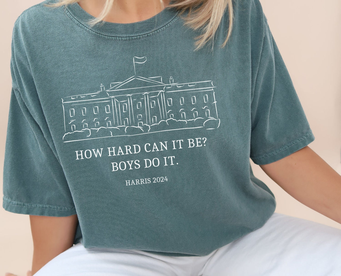 How Hard Can it Be Boys Do it Kamala Harris 2024 Comfort Colors Shirt, Kamala 2024, Madam President, Vote for Women, Feminist, Team Kamala