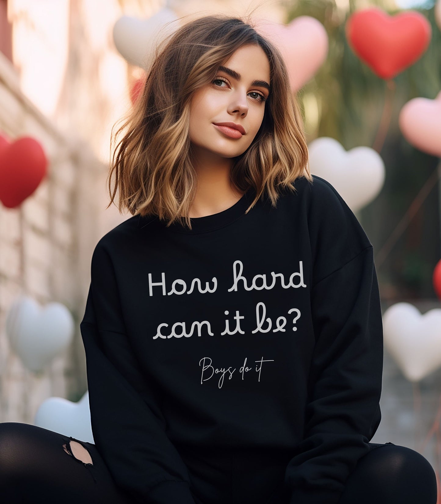 Cé chomh deacair is a d'fhéadfadh sé a bheith ag buachaillí a dhéanann buachaillí é Geansaí Cé chomh deacair a d'fhéadfadh sé a bheith ina geansaí Bronntanais dá mná i gcumhacht cailín léine STEM STEM