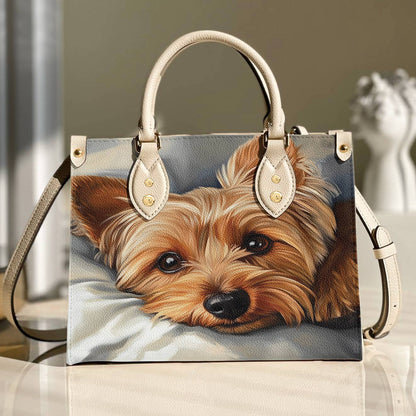 Yorkie Leather Bag Cozy Yorkie Delight