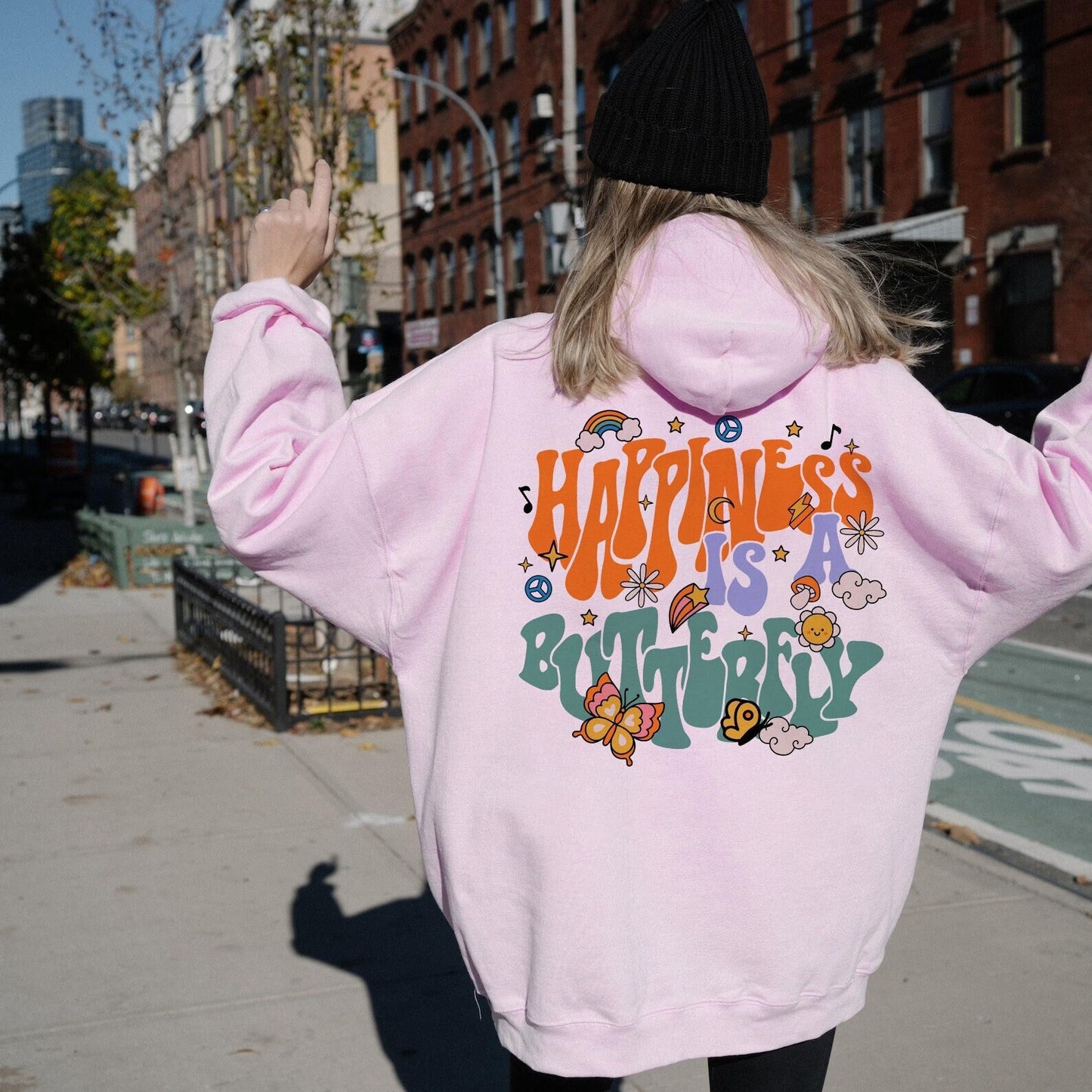 Happiness Is A Butterfly Sweatshirt, Mental Health Matter, Lana Tee, Positive Hoodie, VSCO Girl Crewneck, Preppy Shirt,Inspirational