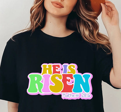 He Is Risen T-shirt - Retro He Is Risen Sublimation-Happy Easter Shirt - Bunny Tee - Easter Sweatshirt - He Is Risen