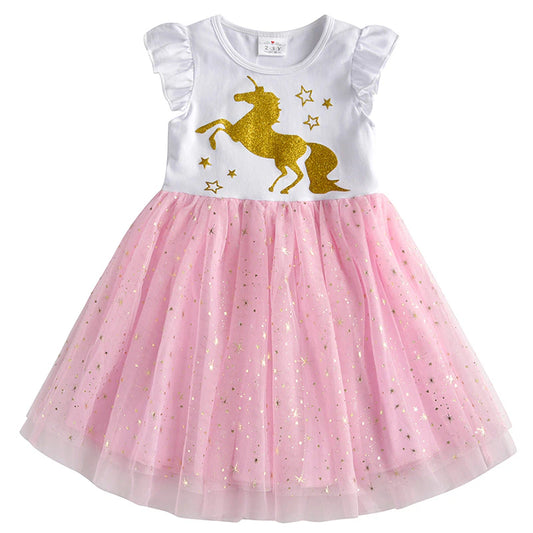 Baby Girls Dresses Summer Sleeveless Tulle Dress for Girls Kids Princess Party Costumes Cartoon Dresses for Children