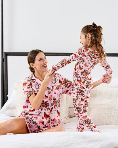 Eco Satin Sweet Dreams Pajamas Set - Pink