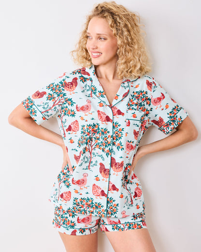 Short Pajamas Set - Soft Blue