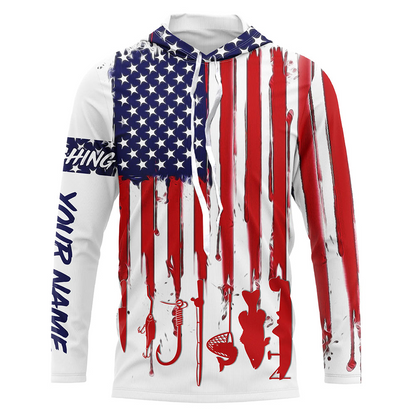 American Flag Fishing Shirt Fishing Jersey For Fisherman