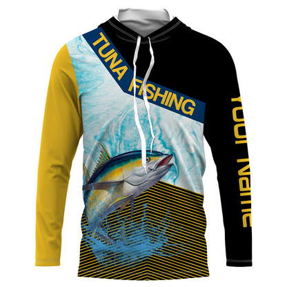 Yellowfin Tuna Fishing Custom Long sleeve Fishing Shirts, Fishing jerseys
