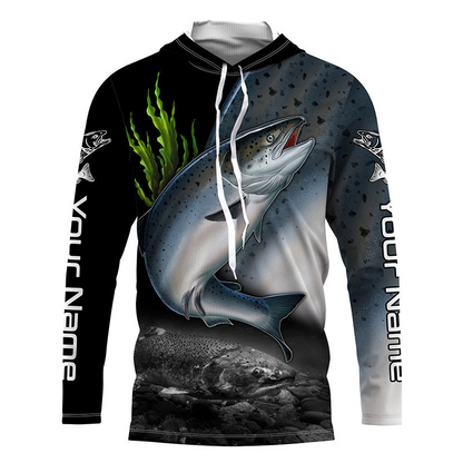 Chinook Salmon Fishing Saltwater Fish Long Sleeve Fishing Shirts, Fishing jerseys