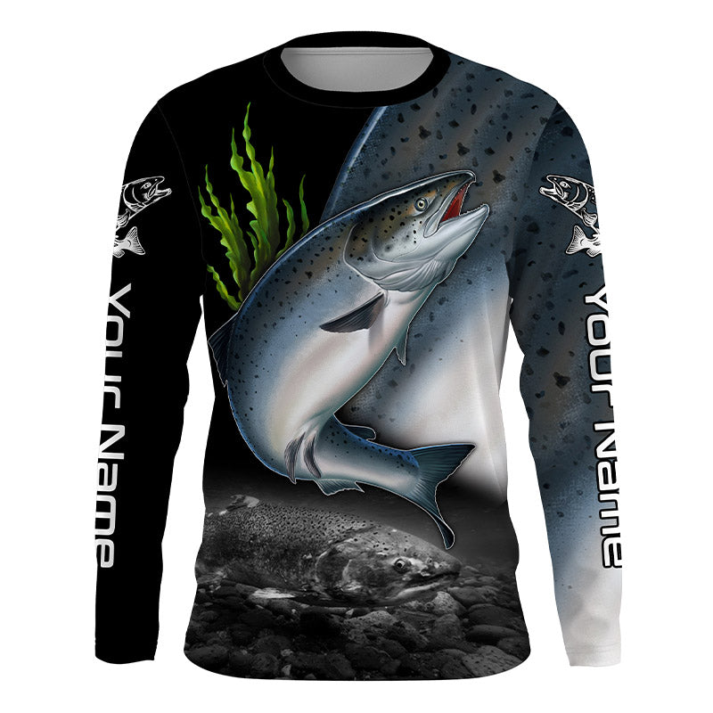 Chinook Salmon Fishing Saltwater Fish Long Sleeve Fishing Shirts, Fishing jerseys