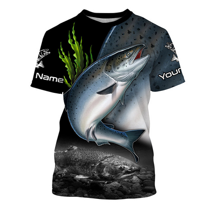 Chinook Salmon Fishing Saltwater Fish Long Sleeve Fishing Shirts, Fishing jerseys