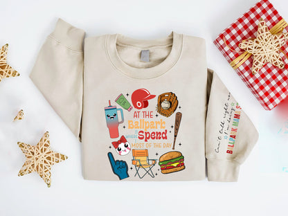 I can't talk right now I'm doing ballpark mama stuff Sweatshirt,At the ballpark is where I spend most of my days,concessions tee