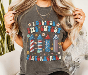 I Deliver The Cutest Firecrackers Shirt, Firecracker T-shirt, 4th Of July Shirt, Happy 4th Of July, Fireworks Shirt, 4th Of July Gifts, USA Shirt
