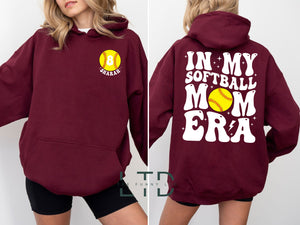 In My Softball Mom Era Shirt, Sport Mom Shirt, Softball Lover Shirt, Custom Softball Mom Shirt, Softball Mom Era Shirt, Softball Mom Gift