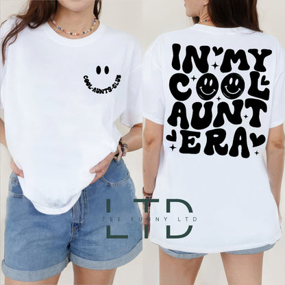 In My Cool Aunt Era Hoodie, Retro Aunt Sweatshirt, Aunt Hoodie, Aunt Birthday Gift, Funny Aunt Clothing, Gift For Aunt Shirt